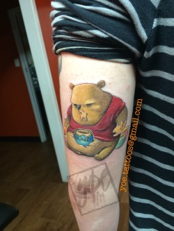 fuckyeahtattoos:  Obese Pooh. By Yoe. Australia.