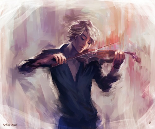 cassandraclare: akimao: Violin &amp; James Carstairs  I have a good soundtrack for this pic