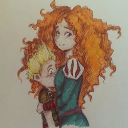 thebigsixnaughtyedition:  ukehiclover:  “Ok this one is kinda cute…”  Merida x Wee Dingwall for @puku83  Daww :3 how cute!! Thanks! Xoxoxoxo