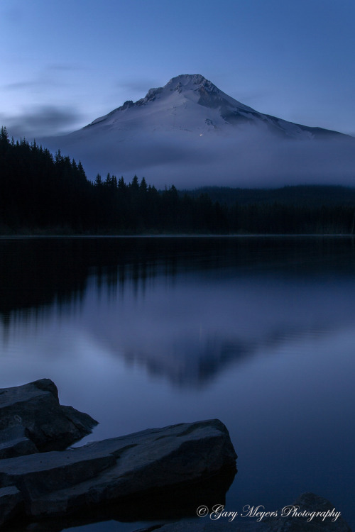 h4ilsham:   Blue hour over Mt Hood (by Gary_meyers) porn pictures