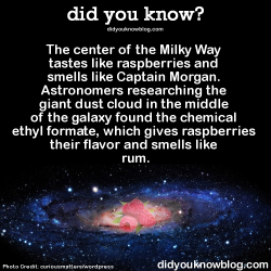 did-you-kno:The center of the Milky Way tastes