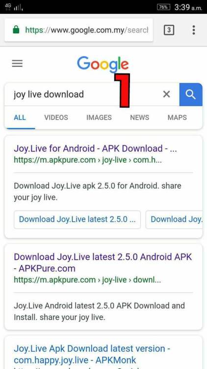 norhairiah: To cara² nak download joy.live di google… Kalau cari di palystore mmg tak takkan jmpe… K