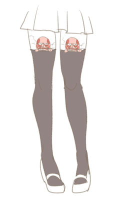 barleytea:  to counteract the uglyass official snk stockings someone make these and give me 50 pairs 