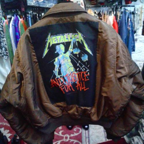 Metallica Schott bomber jacket costumized by Bowsdontcry clothing. #bowsdontcry #metallica #schott #