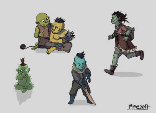 I doodled some orc babies.