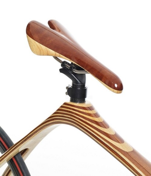  Lightweight bicycle made from wood and carbon fiber by CWBikes, Italy.