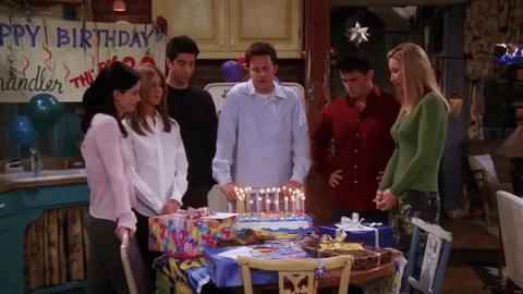 friends gifs — The One Where They All Turn Thirty Decided to