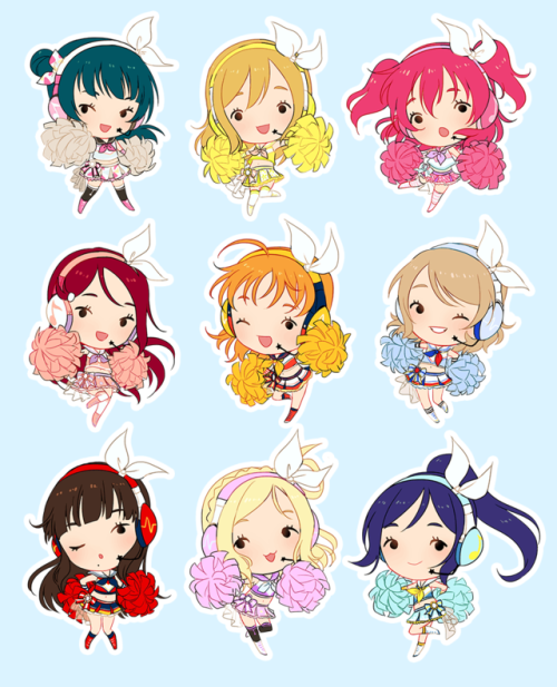 Hey there! I’ve made some LL charms and stickers that are up for sale at my shop! Aqours charms will