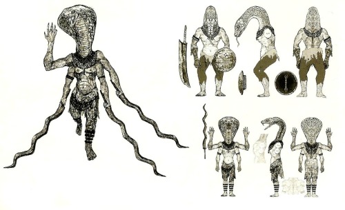 knighttarkus:  The Enemies of Sen’s Fortress, Dark Souls Design Works.  