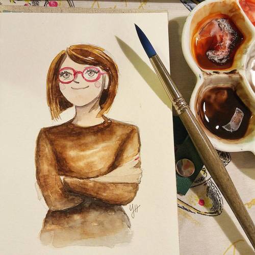 Just a girl with gastos #yashassegawa #watercolor #aquarela #illustration #ilustração #girl
