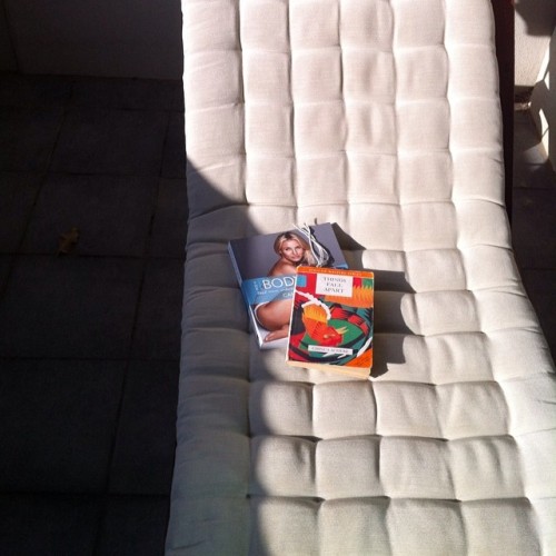 Sunshine, sun lounger &amp; 2 good books #sunshine #100happydays #day1 #downunder #melbourne #oz #re