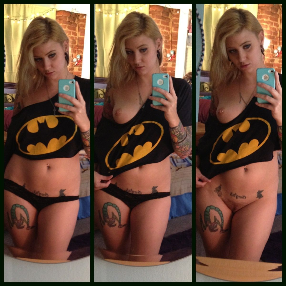 funwithmex:    Bat-girl T-Shirt Progression     WebCam Show Here     Bat-girl T-Shirt