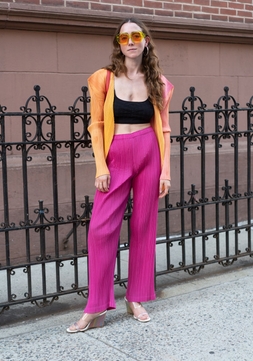 nyc-looks: Farr, 30“I’m and wearing a Rachel Comey top, Issey Miyake Fete pants, Issey Miyake Pleats