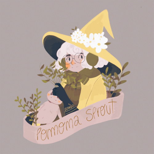 a pomona sprout fanart i did for a collab of hogwarts staff!! proud hufflepuff 