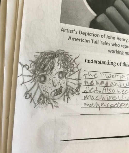 thecontentiouscreator:shitty home work doodles of some faves