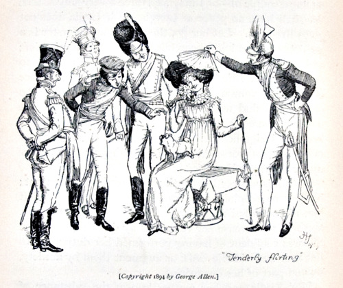 “Tenderly Flirting,” Illustration from Pride and Prejudice by Hugh Thomson, 1894. Chorus