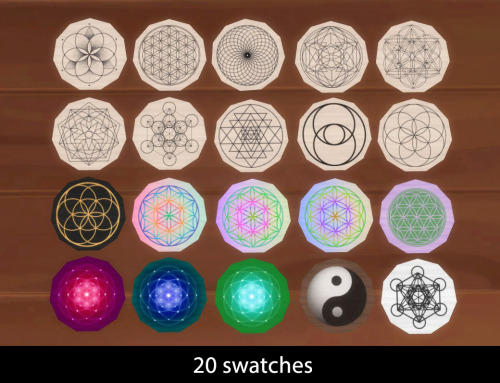 Witchy Crystal GridsSims 4, base game compatible20 swatches | clutter &amp; misc decor | 25 simo