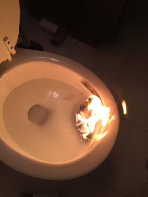 laughhard:  One of our fish died, so we sent it off with a Viking funeral