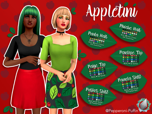 pepperoni-puffin: Appletini - 50 Patrons Celebration Set! I’ve had a goal up for a while now that wh
