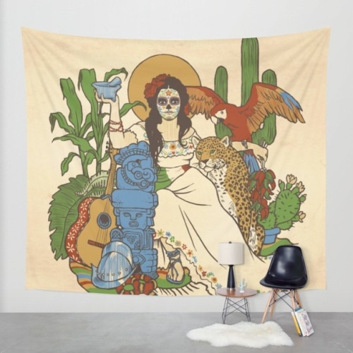 Wall tapestries on sale in my shop – Mexico, HippoCat, and more!  Check it out :-D