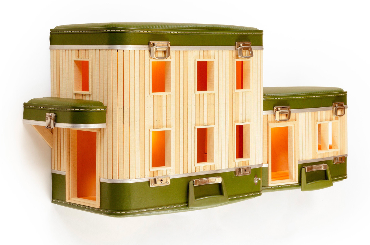 itscolossal:  Found Domestic Furniture Transformed Into Raw Architectural Models