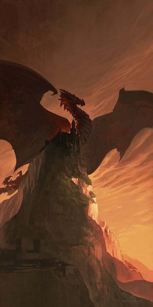 fantasy-art-engine:  Fire Born Dragon by Sedone 