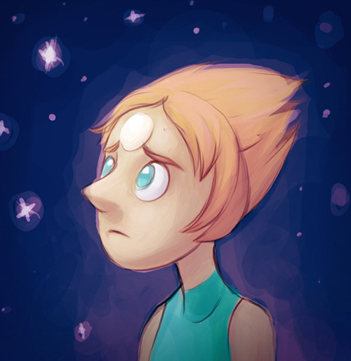 vamtaro:  I watched Steven Universe and was unprepared for how sad that show became.  Man…  I was not expecting a show like that to abruptly jump on the feels train.  Then I painted this at like 2 AM.