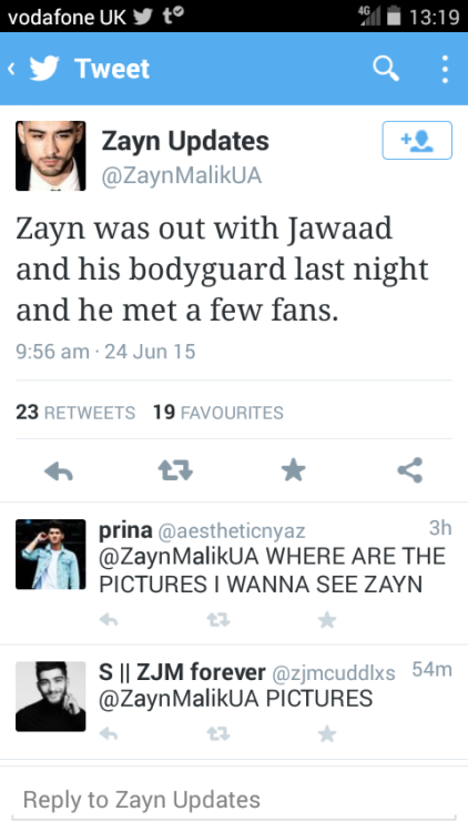 thedimplesinyourback14: These tweets are from that newish Zayn account and we’re not sure how 