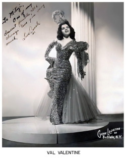 Val Valentine        (Aka. Carole Licata) Vintage Promo Photo Personalized: “To