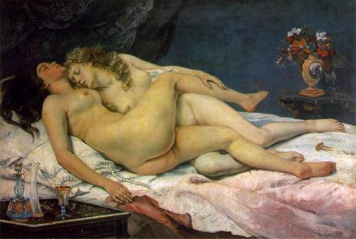 artist-courbet: The Sleepers, 1866, Gustave CourbetMedium: oil,canvas