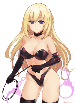 sendrawz:  Vert in a dom outfit! Felt like drawing her since I’m playing Neptunia again (hope I can finish the game this time = u =)