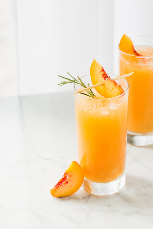 delectabledelight:Peach &amp; Rosemary Prosecco (by WillCookForFriends)