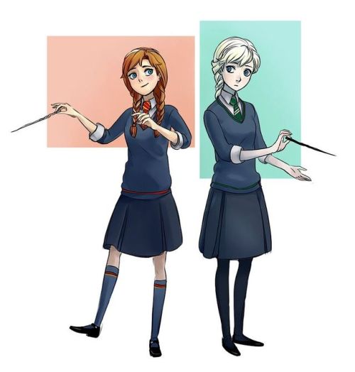 morepopcornplease: Exolvo: Sisters Arendelle by Kaytchen. a Harry PotterXFrozen crossover AU fanmix 