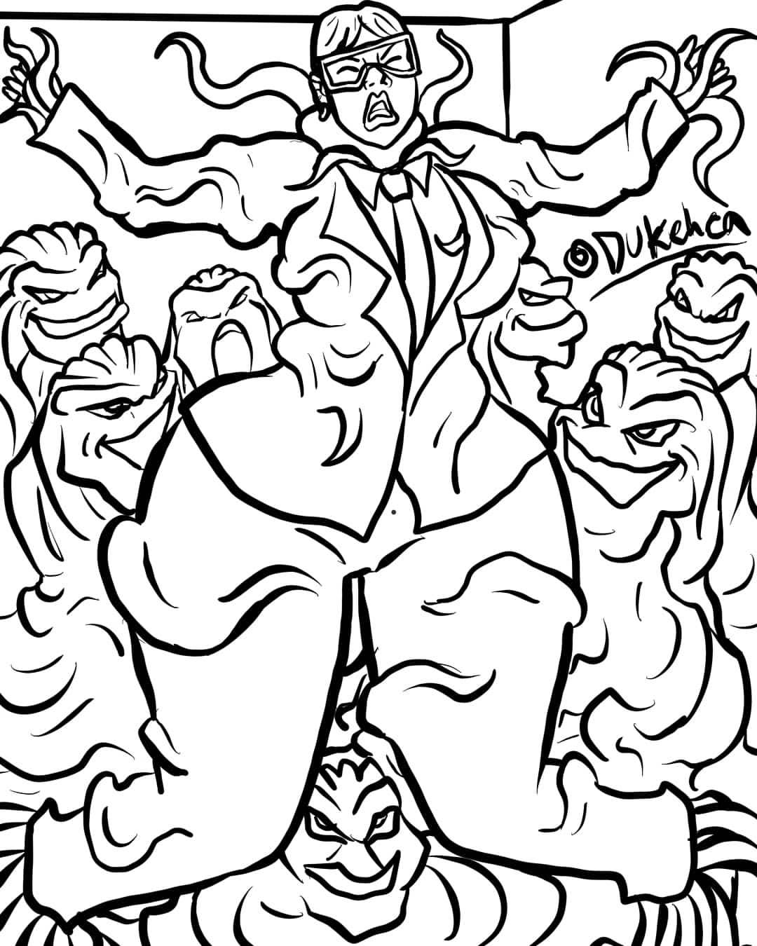 Working on some pages for the continuation of close encounters comic. Www.dukeshardcorehoneys.com