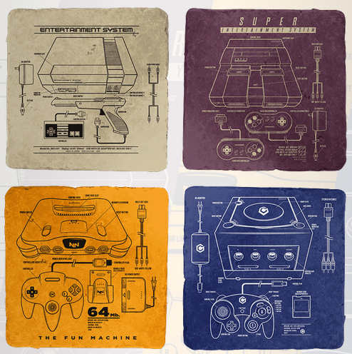 adamworks:  FULL COLOR POSTERS AND RETRO COASTERS!! Ript it’s now doing their holiday sale, here you can find my two designs 80’s Smash and the Ultimate Space Fleet in FULL COLORS!! Also they have the diagram console coasters where it’s first place