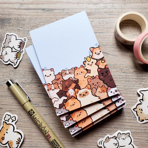 feline friends memo pads will be in my shop update next week!