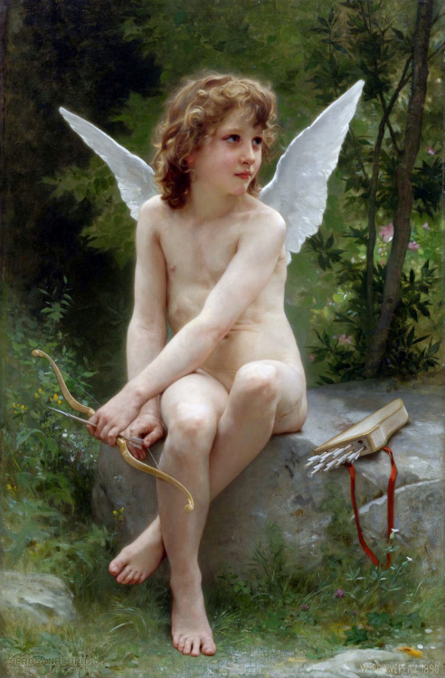Amour à l’affût1890William-Adolphe Bouguereau (1825–1905)Oil on canvas** Visit my Links page for my 