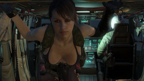 ilovelisteningtomusic:  Once your bond with Quiet is maxed out, staring at her (tits) in first-person more than 10 seconds will cause her to notice your staring but instead of being all offended like most women, she came closer to Big Boss with a small