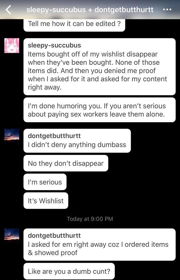 sleepy-succubus:  WARNING: @DONTGETBUTTHURTT IS A SCAMMER. I had this dude coming