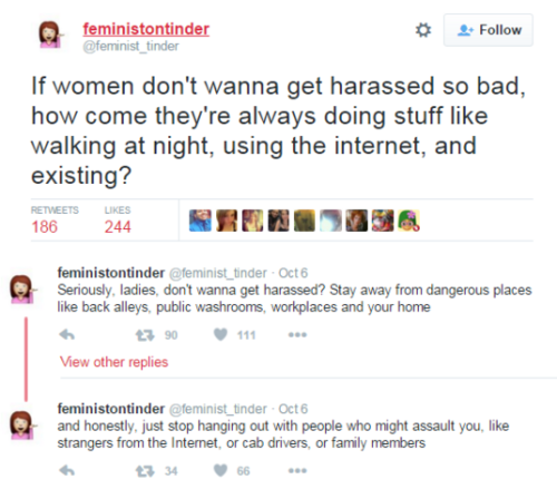 TW for harassment, victim blamingSource