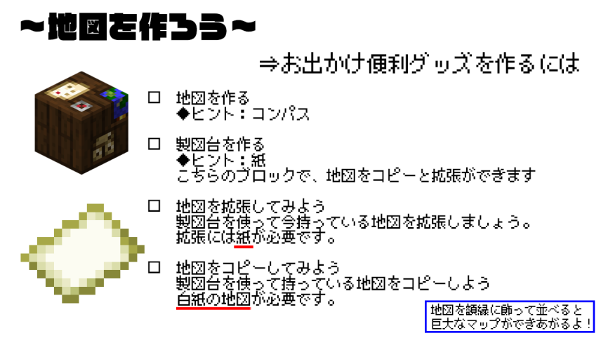 マイクラを始めたばかりの方に与える指令 マイクラを始めたばかりの方に与える指令
