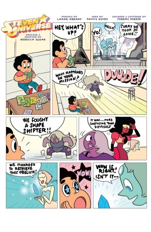 pixieieie:stevenuniversesu:Steven universe comic by kaboom!Written by Rebecca Sugarplease stop being