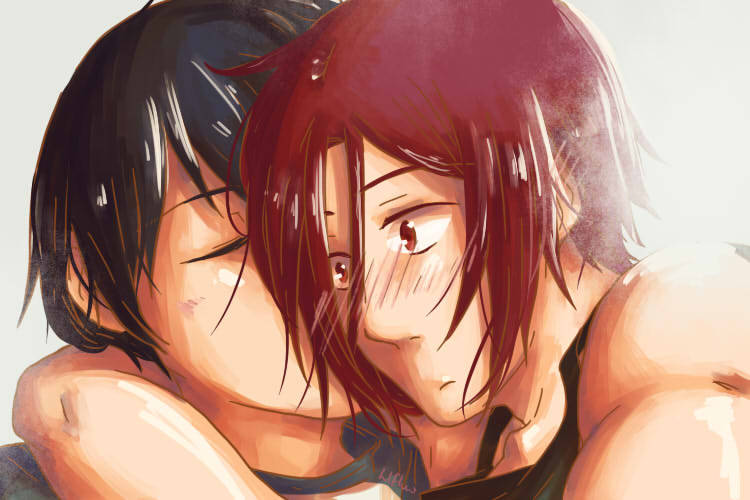 lilflow:  Rin is one for taking stupid selfies with Haru so Haru has to get revenge~