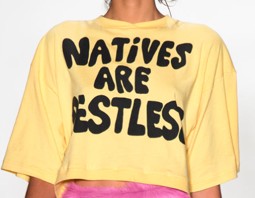marcgiela:  “Natives are Restless” / Jeremy Scott SS 2015 RTW 