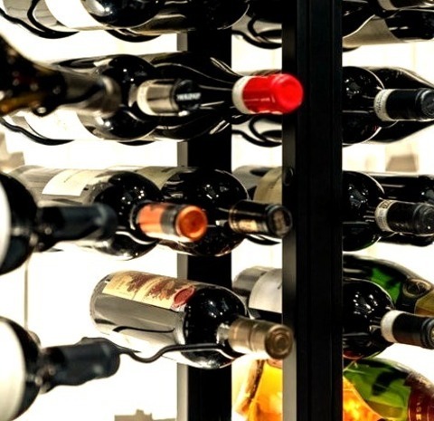 Columbus MediumA Medium-sized Wine Cellar With Storage Racks And A Concrete Floor In A Mountain Style.