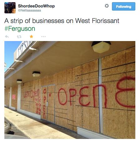 socialjusticekoolaid:No Justice, No Peace (11.8.14): Businesses in Ferguson are boarding up in antic