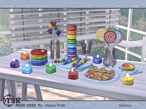 ***PRIDE 2022. Happy Pride*** Sims 4 Includes 9 objects: candies, donut, functional candle, hearts, 