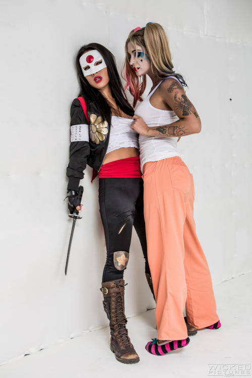 fyeahfuckablegirls: WickedPictures.com Asa Akira, Kleio Valentien - Suicide Squad XXX- Scene 1