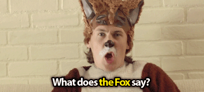 the-absolute-funniest-posts:  finalzidane-x: This needed a Gifset urgently. WHAT DOES THE FOX SAY? (x