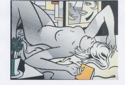 lanangon: thisisbandofoutsiders: Nude with Abstract Painting by Roy Lichtenstein (1994). #inspi